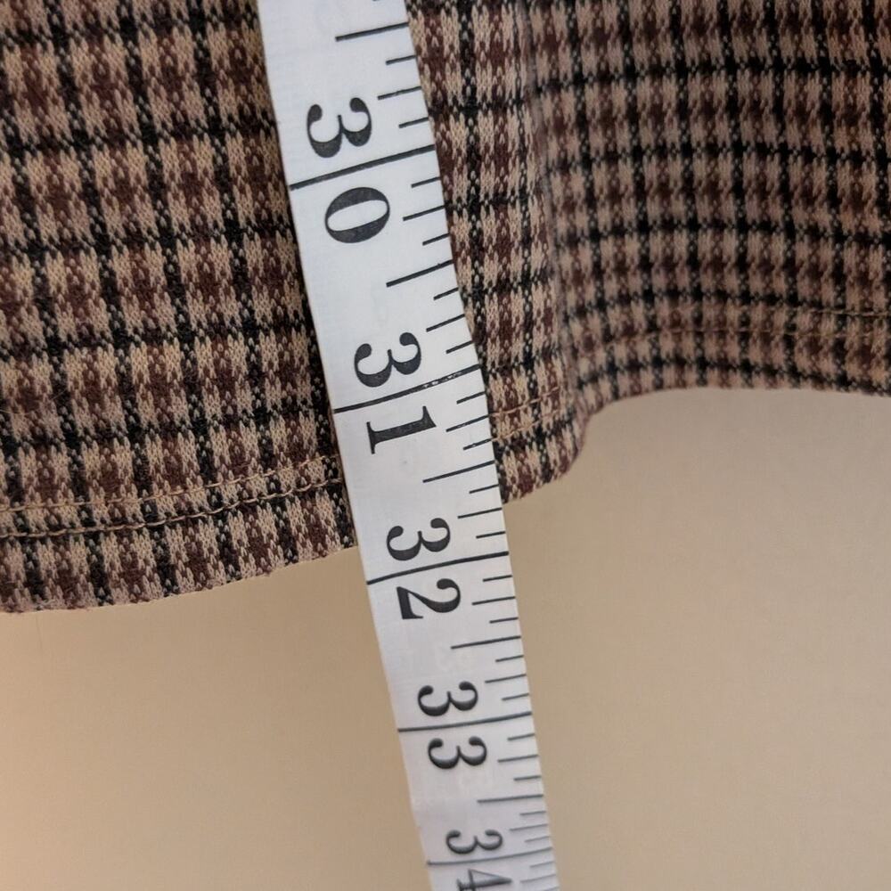 Frankee & Skylarr 90s Brown/Black Gingham Flare Dress With Spaghetti Straps - Picture 6 of 7